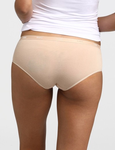 Набор хлопковых трусов Dim LES POCKETS COTON 4H01/3 белый/телесный/черный - 3 штуки, Цвет: белый/телесный/черны, Размеры: XXS/XS, изображение 2