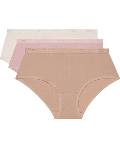 Набор хлопковых трусов Dim LES POCKETS COTON 4H01/3 телесный/розовый/перламутр - 3 штуки, Цвет: телесный/розовый/пер, Размеры: XXS/XS, изображение 5