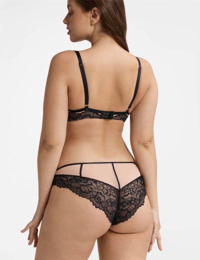 Кружевной бюстгальтер пуш-ап Esotiq KATIE 40561 черно-бежевый, Цвет: черный+бежевый, Размеры: 70E, изображение 9