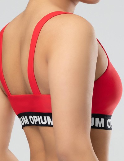 Красный спортивный купальник Opium SF-51, Цвет: красный, Размеры: L, изображение 4