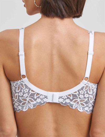 Бюстгальтер балконет кружево биколор Simona M 608 рябушка, Цвет: рябушка, Размеры: 80F, изображение 2