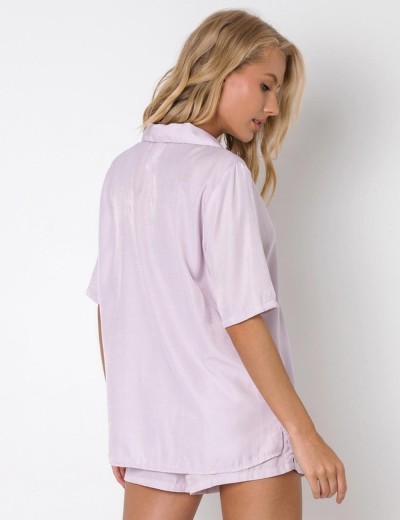 Женская пижама с шортами Aruelle VENICE, Цвет: сиреневый, Размеры: S, изображение 2