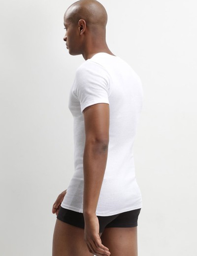 Футболка мужская в наборе (2 шт) Dim 00DN белый, Цвет: белый/белый, Размеры: M, изображение 2