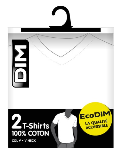 Футболка мужская в наборе (2 шт) Dim 00DN белый, Цвет: белый/белый, Размеры: M, изображение 4