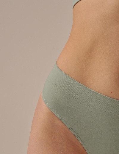 Трусы стринги с высокой посадкой MY PE044 pistache, Цвет: зеленый, Размеры: S/M, изображение 4