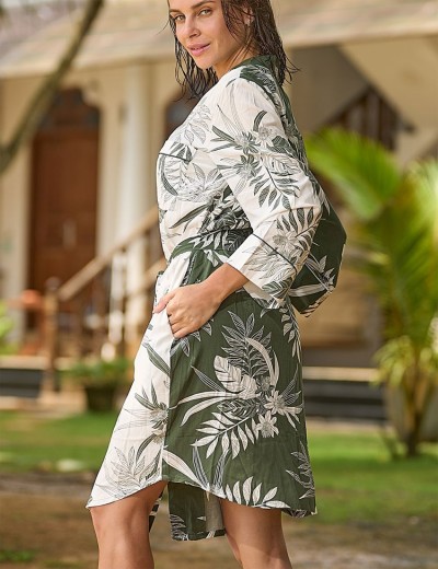 Рубашка-халат Mia-Amore CASSANDRA 1877, Цвет: белый с оливковым, Размеры: S, изображение 2