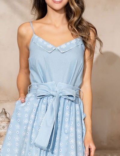 Летний комплект топ и юбка Mia-Amore CINDY 1846, Цвет: голубой, Размеры: XL, изображение 5