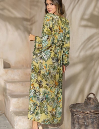 Длинный пляжный халат Mia-Amore SAFARY 1809, Цвет: cафари, Размеры: 4XL/5XL, изображение 2