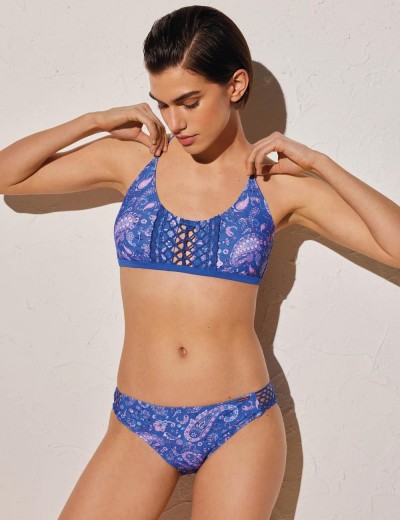 Верх купальника Ysabel Mora 82152 BLUE CACHEMIRA, Цвет: синий/сиреневый, Размеры: 85B, изображение 3