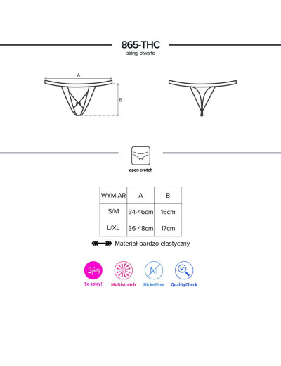 Сексуальные трусики Obsessive 865 CROTCHLESS THONG, Цвет: черный, Размеры: L/XL, изображение 5 Сексуальные трусики Obsessive 865 CROTCHLESS THONG, Цвет: черный, Размеры: L/XL, изображение 5