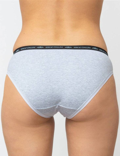 Женские хлопковые трусы слипы Sergio Dallini SD7003-2, Цвет: серый, Размеры: L, изображение 2 Женские хлопковые трусы слипы Sergio Dallini SD7003-2, Цвет: серый, Размеры: L, изображение 2
