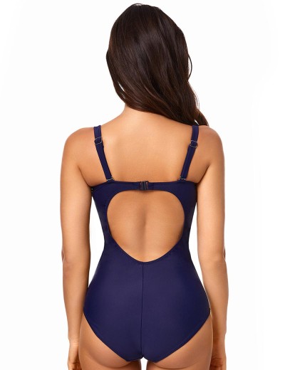 Темно-синий слитный купальник Ewlon K.8093_607, Цвет: темно-синий, Размеры: M, изображение 3