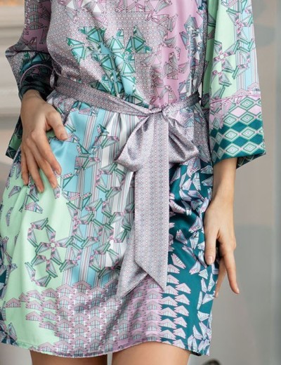 Атласная туника Mia-Amore GEOMETRY 7005, Цвет: мульти, Размеры: L/XL, изображение 4