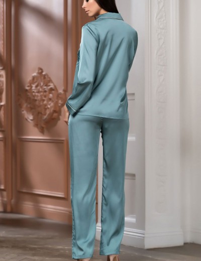 Атласная пижама тройка Mia-Mella JULIA 8735 изумруд, Цвет: изумруд, Размеры: M, изображение 4