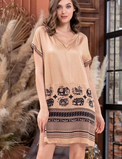 Платье-туника Mia-Amore RIANNA 1851, Цвет: песочный, Размеры: 2XL/3XL, изображение 3