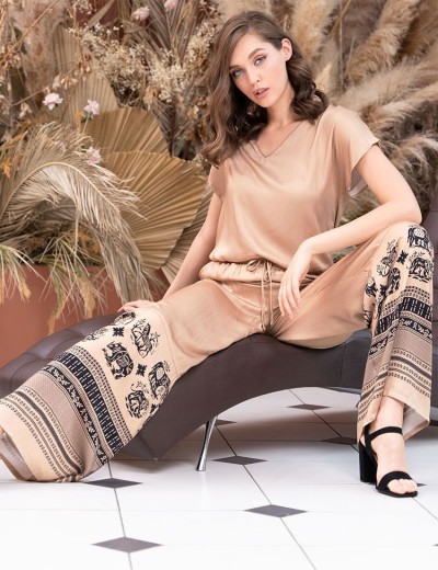 Комплект топ со штанами Mia-Amore RIANNA 1856, Цвет: песочный, Размеры: M, изображение 4