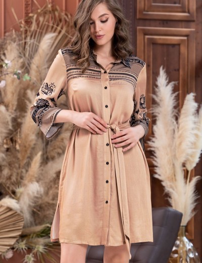 Домашняя рубашка Mia-Amore RIANNA 1857, Цвет: песочный, Размеры: S, изображение 3