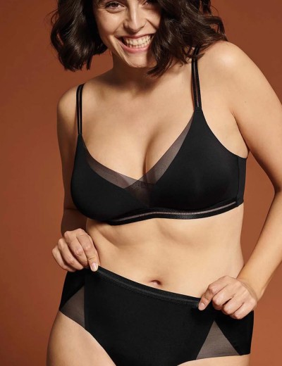 Бесшовный мягкий бюстгальтер Naturana 5658 черный, Цвет: черный, Размеры: 90D, изображение 4 Бесшовный мягкий бюстгальтер Naturana 5658 черный, Цвет: черный, Размеры: 90D, изображение 4