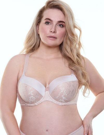 Бюстгальтер балконет Orhideja 118-290 серебристый пион, Цвет: серебристый пион, Размеры: 90F, изображение 4