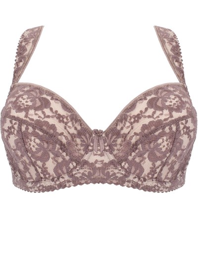 Бюстгальтер мягкий с подкроем Lina A 6017 / 6117 перец-серебристый пион, Цвет: перец/пион, Размеры: 75E, изображение 4