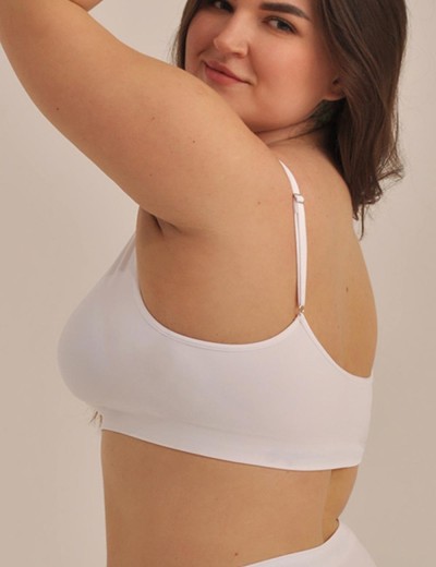 Топ со съемными вкладышами MY BR364PS bianco, Цвет: белый, Размеры: 3XL, изображение 3