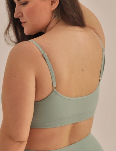 Топ со съемными вкладышами MY BR364PS pistache, Цвет: зеленый, Размеры: 3XL, изображение 2