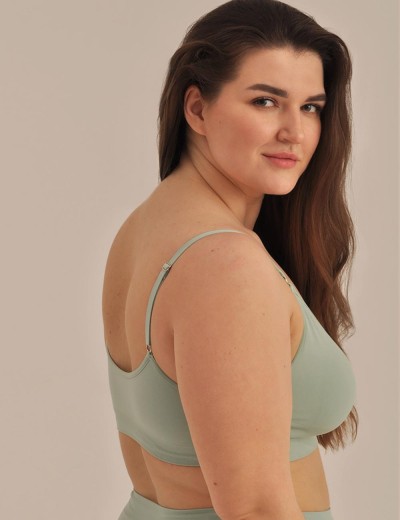 Топ со съемными вкладышами MY BR364PS pistache, Цвет: зеленый, Размеры: 3XL, изображение 3