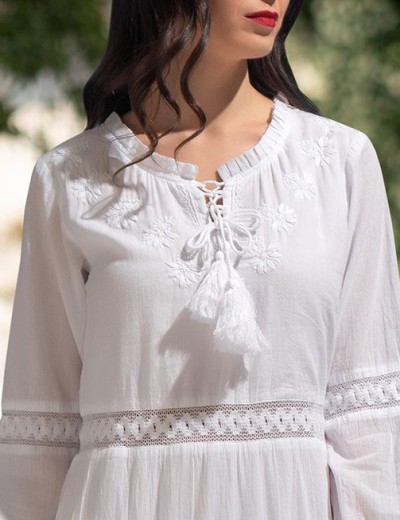 Платье-туника из хлопка Mia-Amore ARGENTINA 1755, Цвет: белый, Размеры: S, изображение 3