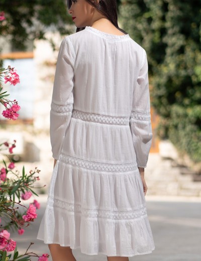 Платье-туника из хлопка Mia-Amore ARGENTINA 1755, Цвет: белый, Размеры: S, изображение 2