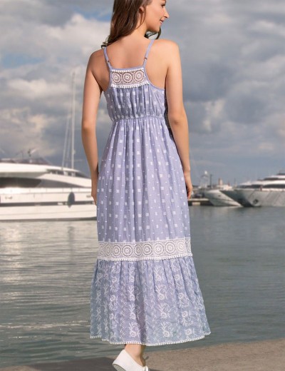 Длинный хлопковый сарафан Mia-Amore DOMINICANA 6903, Цвет: голубой, Размеры: M, изображение 2