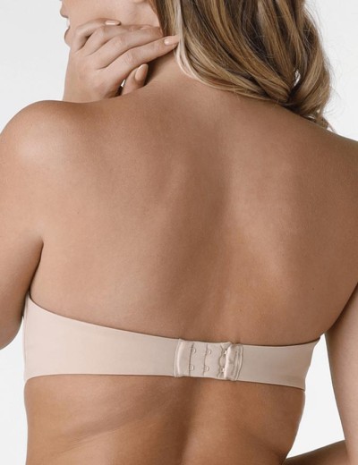 Гладкий бюстгальтер без бретелей Wonderbra W032D бежевый, Цвет: бежевый, Размеры: 70F, изображение 2