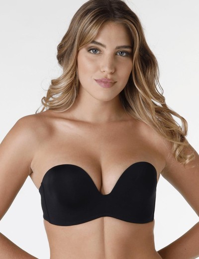 Гладкий бюстгальтер без бретелей Wonderbra W032D черный, Цвет: черный, Размеры: 90B, изображение 3 Гладкий бюстгальтер без бретелей Wonderbra W032D черный, Цвет: черный, Размеры: 90B, изображение 3