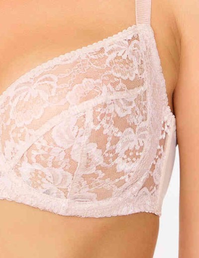 Бюстгальтер с мягкими кружевными чашками Lina A 6010 серебристый пион, Цвет: серебристый пион, Размеры: 70E, изображение 4