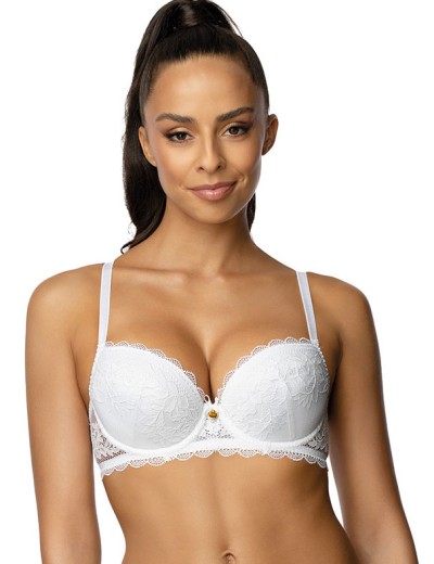 Бюстгальтер балконет пуш-ап MAT ESTELLE bialy M-0198-11-1, Цвет: белый, Размеры: 80E, изображение 3