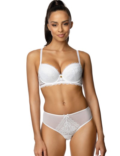 Бюстгальтер балконет пуш-ап MAT ESTELLE bialy M-0198-11-1, Цвет: белый, Размеры: 80E, изображение 5