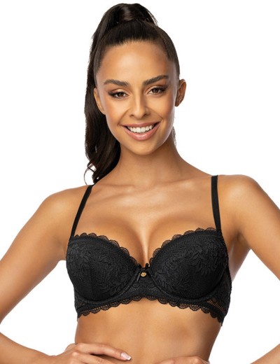 Бюстгальтер балконет пуш-ап MAT ESTELLE czarny M-0198-11-1, Цвет: черный, Размеры: 65B, изображение 3