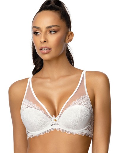 Кружевной бюстгальтер пуш-ап MAT ESTELLE bialy M-0198-11, Цвет: белый, Размеры: 65C, изображение 3 Кружевной бюстгальтер пуш-ап MAT ESTELLE bialy M-0198-11, Цвет: белый, Размеры: 65C, изображение 3