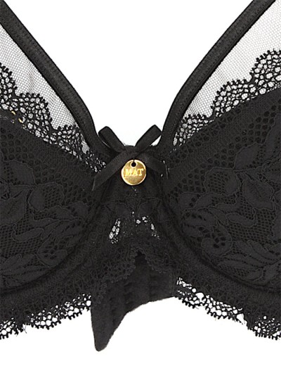 Кружевной бюстгальтер пуш-ап MAT ESTELLE czarny M-0198-11, Цвет: черный, Размеры: 70D, изображение 6