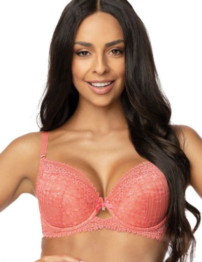 Бюстгальтер балконет пуш-ап MAT MADDIE koral M-3633-11-1, Цвет: коралловый, Размеры: 75D, изображение 3