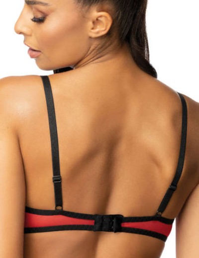 Бюстгальтер с лентами MAT LOREN M-3636-11 czerwono-czarny, Цвет: красный, Размеры: 70B, изображение 5