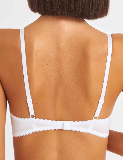 Кружевной мягкий бюстгальтер Simona M 484 белый, Цвет: белый, Размеры: 85D, изображение 2