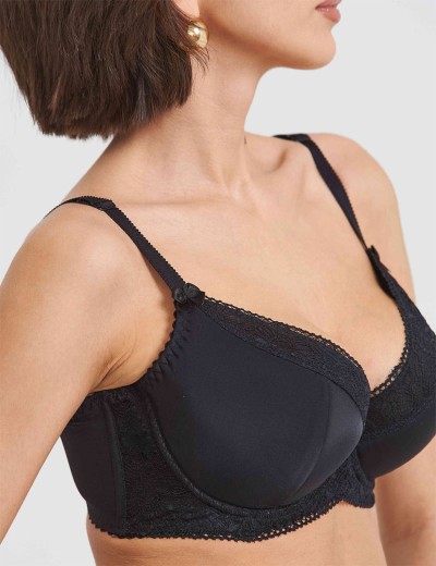 Бюстгальтер полумягкий Simona M 610 черный-сетка, Цвет: черно-сетка, Размеры: 85C, изображение 4