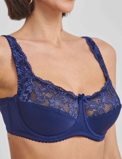 Бюстгальтер мягкий Simona M 912 синий, Цвет: синий, Размеры: 75F, изображение 4