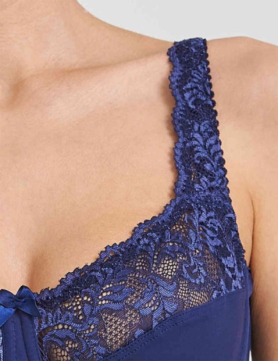 Бюстгальтер мягкий Simona M 912 синий, Цвет: синий, Размеры: 75F, изображение 5