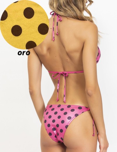 Купальник бикини в горох Sielei CO32 oro, Цвет: oro (золотой), Размеры: 80B, изображение 2