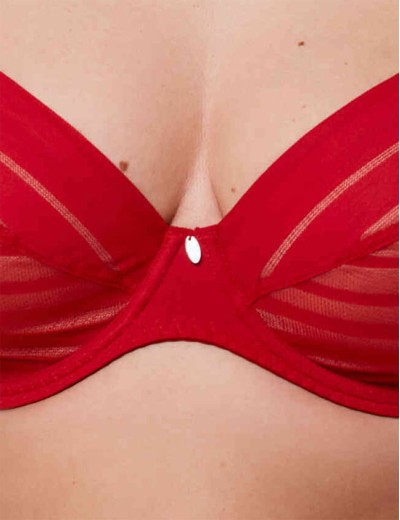 Бюстгальтер-минимайзер мягкий Milavitsa 127630 рубин/нюд, Цвет: рубин/нюд, Размеры: 80C, изображение 4