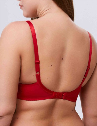 Бюстгальтер-минимайзер мягкий Milavitsa 127630 рубин/нюд, Цвет: рубин/нюд, Размеры: 80C, изображение 2