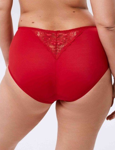 Высокие трусы слипы Milavitsa 260210 рубин, Цвет: рубин, Размеры: 3XL, изображение 2