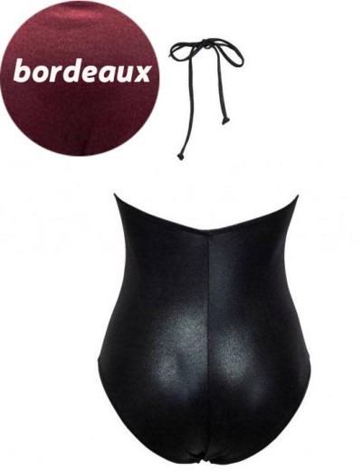 Слитный купальник Sielei FASHION GOLD FA51 bordeaux, Цвет: bordeaux (бордо), Размеры: 75B, изображение 3