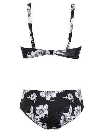 Цветочный купальник формовка слип Sielei FL52+FL68 nero, Цвет: nero (черный), Размеры: 75C, изображение 3